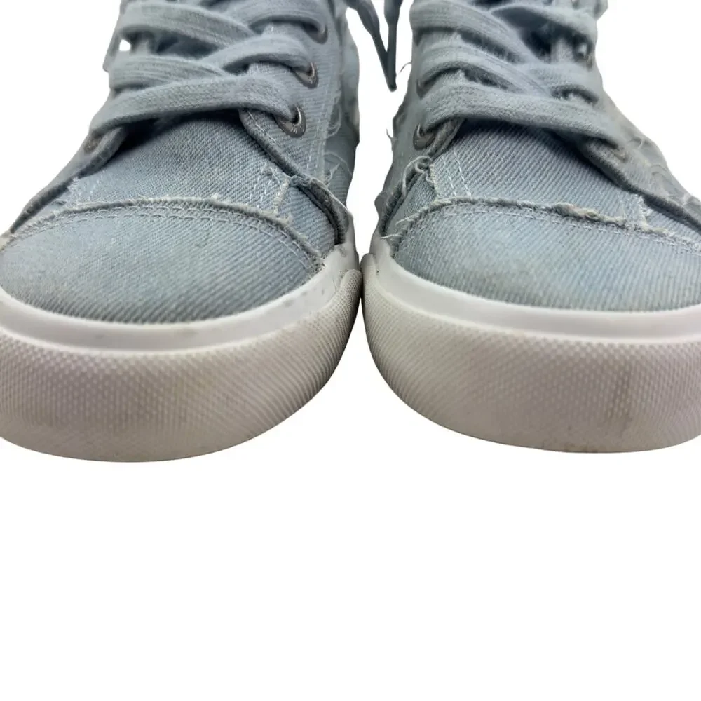 Blowfish Malibu Maxine Light Blue Canvas Comfy Slip On Sneakers Women's Size 6.5
